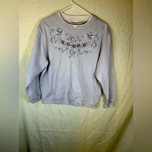 Womens Hastings And Smith Small Purple Embroidered Sweatshirt